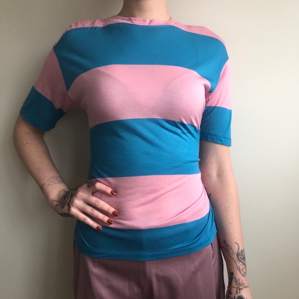Diane Von Furstenberg Back Ruffle Tee - Picture 2 of 4